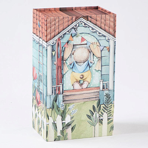 Медведь Lina TeddyTales, в костюмчике Щенка, молочный, брелок, XS, 15 см